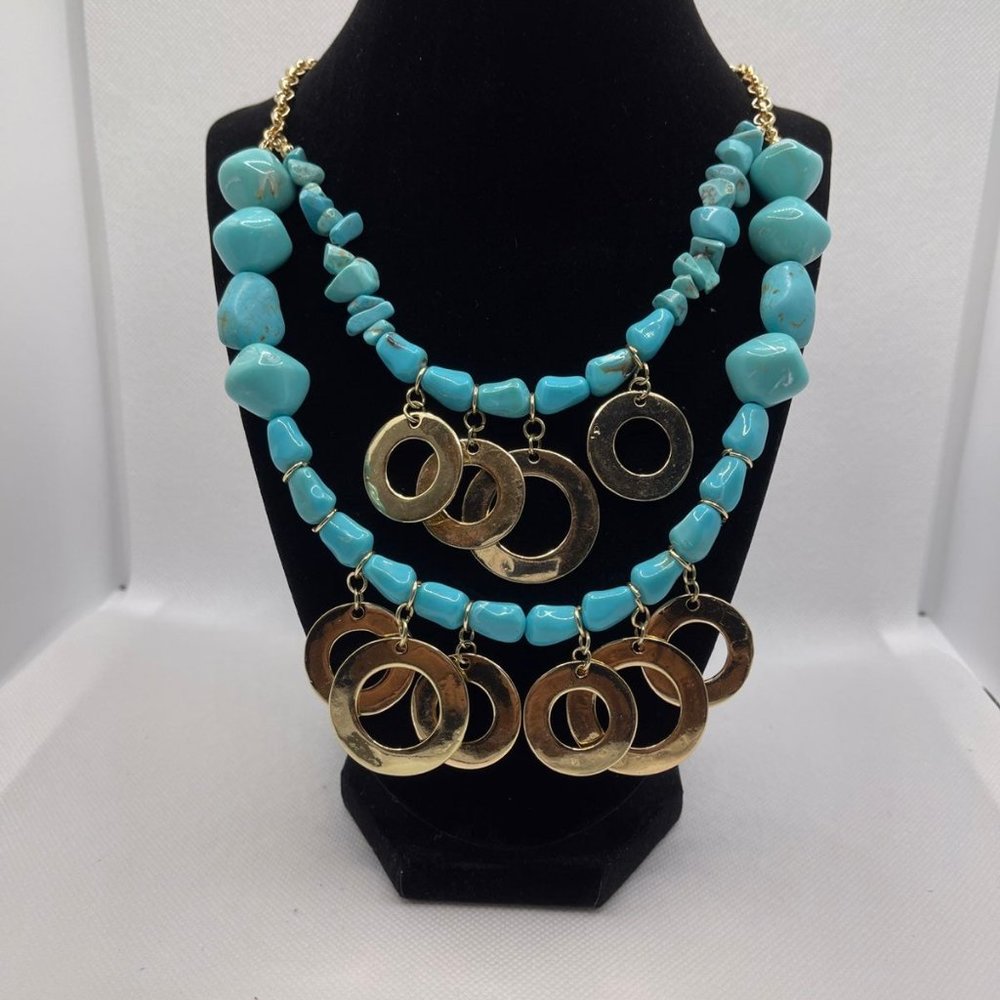 Nyc Statementblue Beaded Necklace - image 4